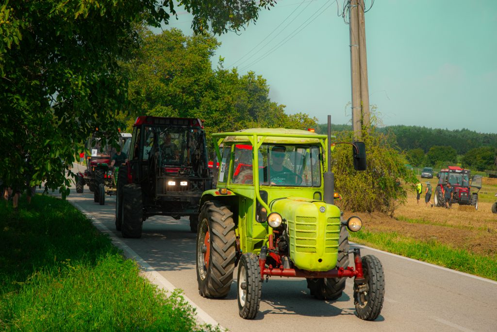 Traktor na výstave